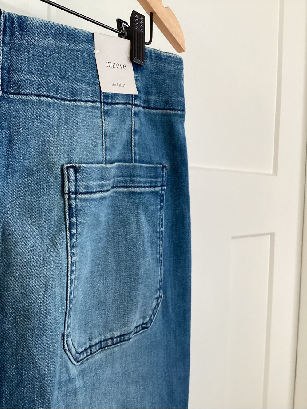 Anthropologie Colette Jeans Maeve Cropped Wide Leg High Rise New Medium Blue - Picture 9 of 14
